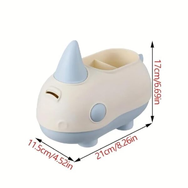 Cute rhino piggy bank+ Pen holder