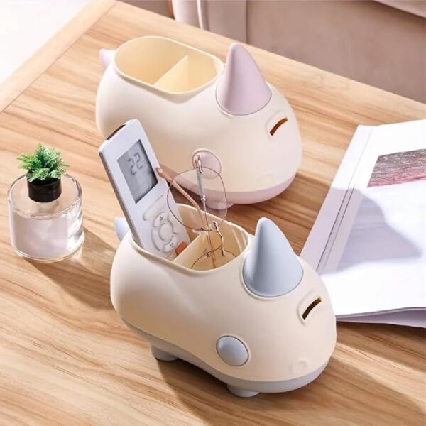 Cute rhino piggy bank+ Pen holder