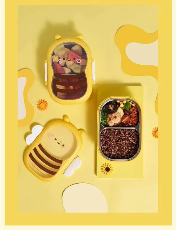 Stainless Steel Yellow Bee Lunch Box