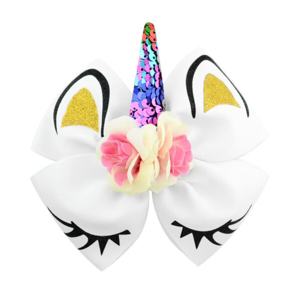 Girls Unicorn Hair Bow