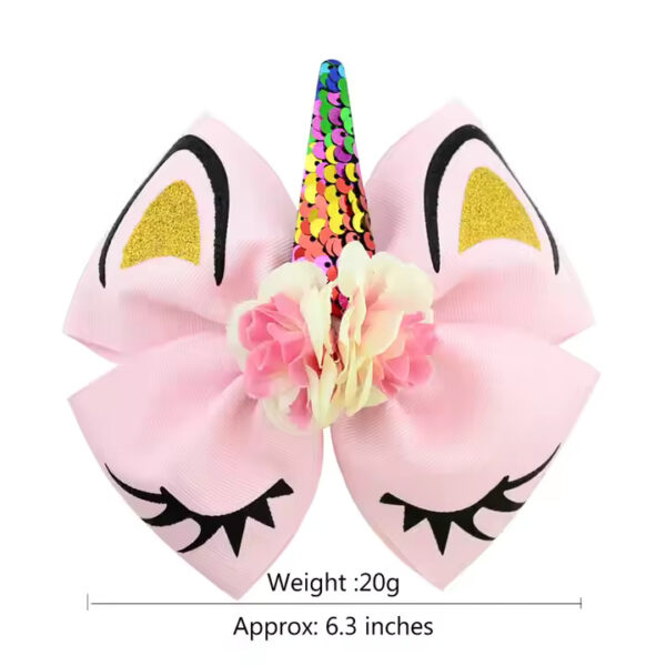 Girls Unicorn Hair Bow