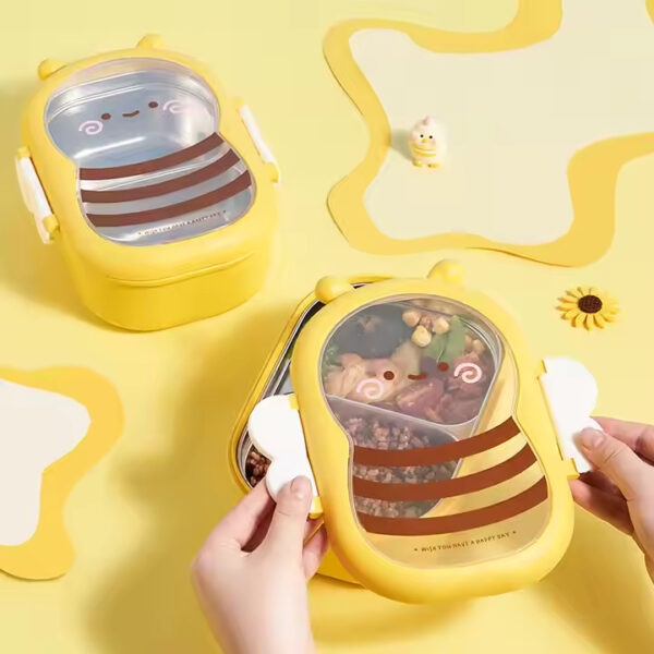 Stainless Steel Yellow Bee Lunch Box