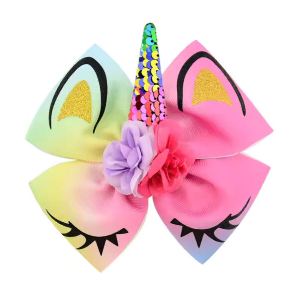 Girls Unicorn Hair Bow