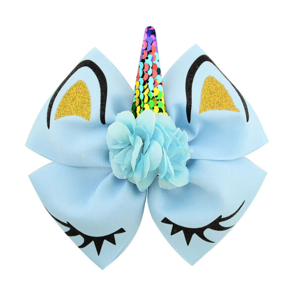 Girls Unicorn Hair Bow