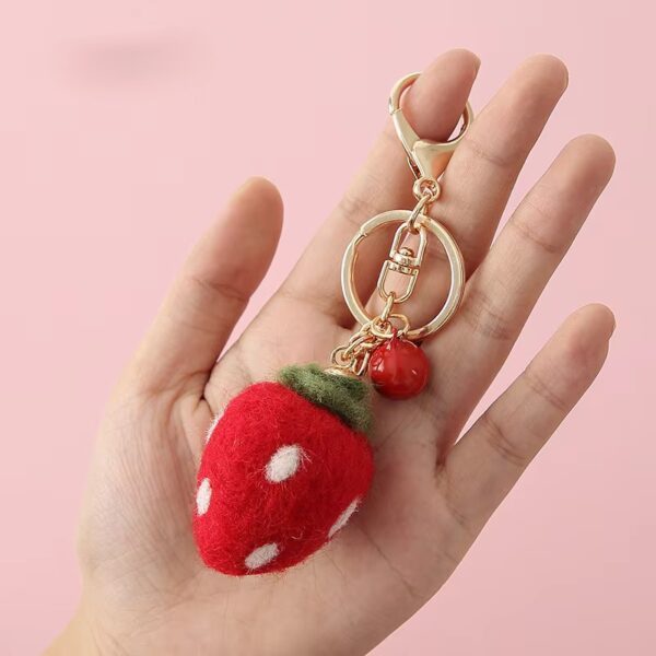 Plush rabbit keychain