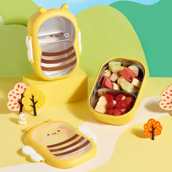 Stainless Steel Yellow Bee Lunch Box