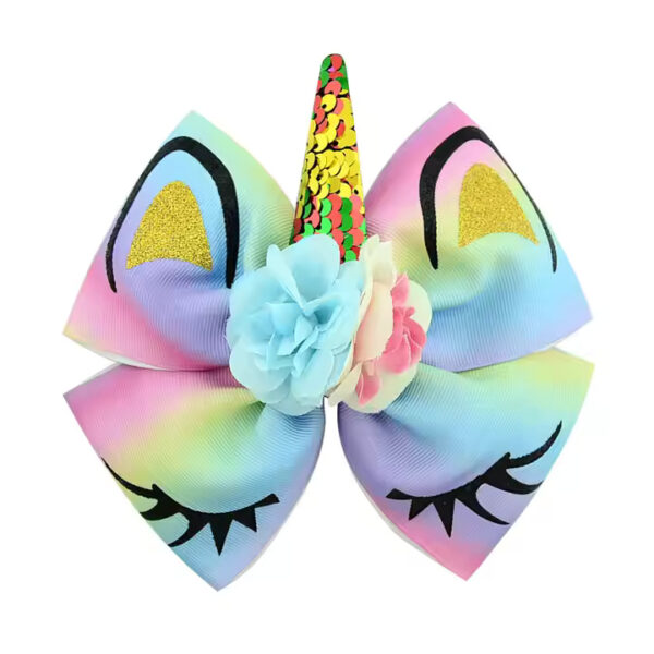 Girls Unicorn Hair Bow
